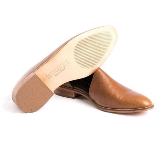 Marciante & Co EUC The Marie Leather Flat Cognac Brown Handmade Shoe Size 9 - Picture 3 of 10